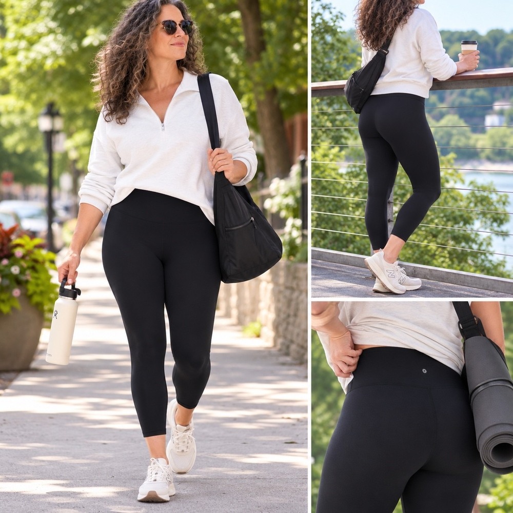 Athleta Elation Ultra High Rise 7/8 Tight Women's XL Black Powervita NWT Yoga